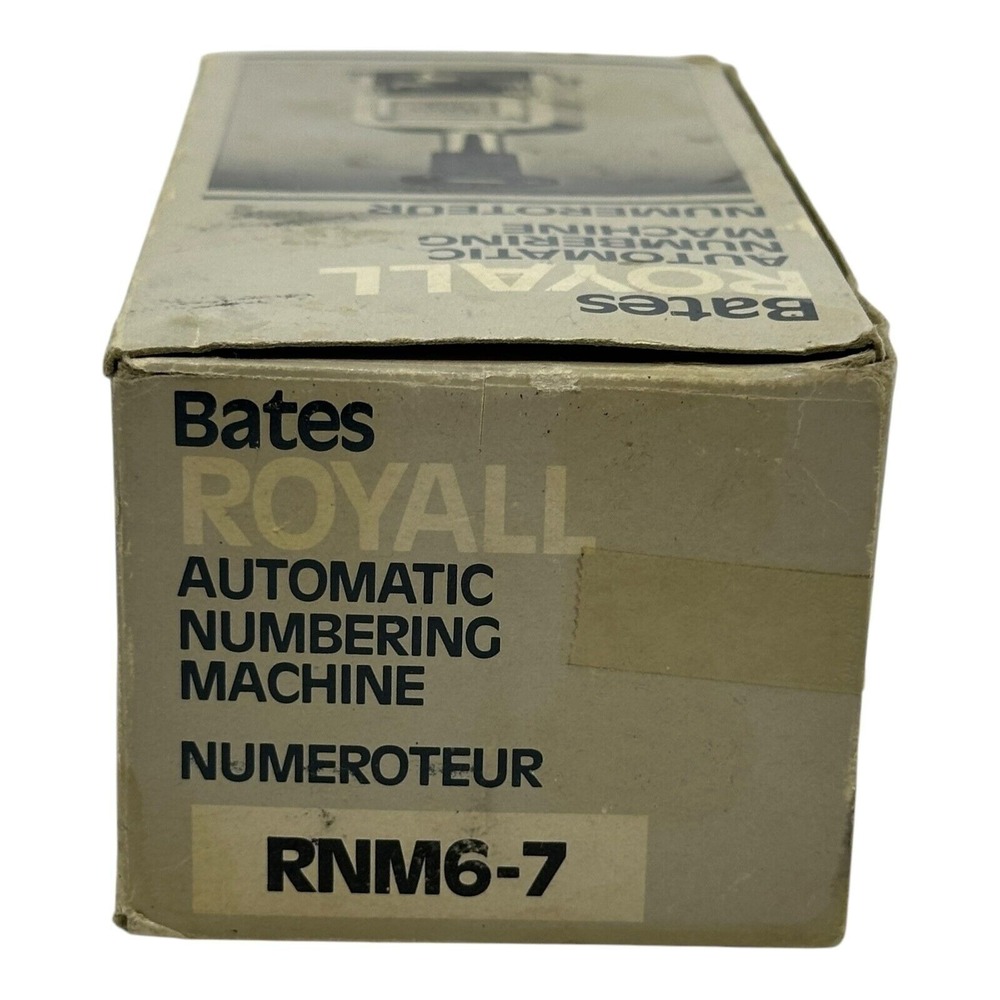Bates Royall Automatic Numbering Machine Model RNM 6-7 Vintage Metal Stamper - Picture 9 of 12
